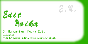 edit moika business card